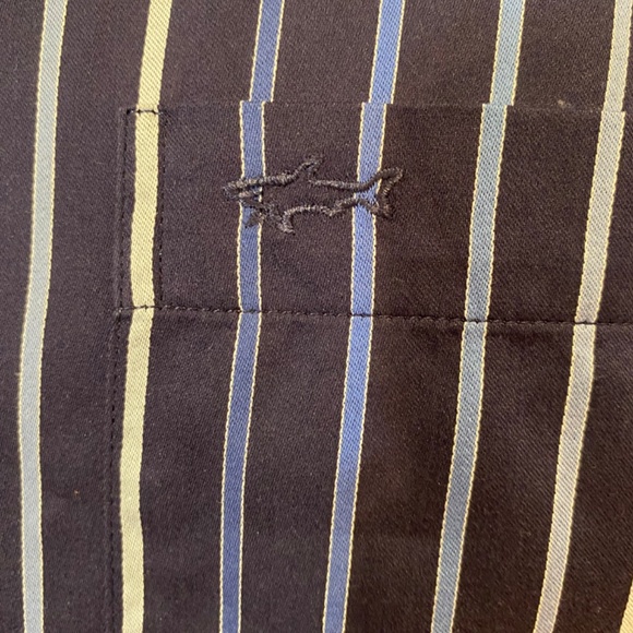 PAUL & SHARK Men’s Blue Striped Button Down Shirt Sz M - Picture 5 of 9